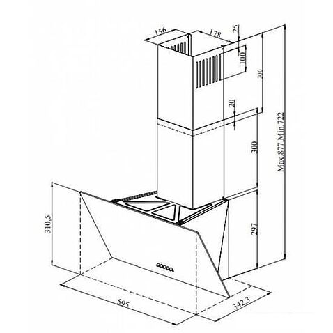 Кухонная вытяжка ZorG Technology Arstaa 60 М (серое стекло)