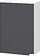 Шкаф навесной SV-Мебель Модерн Ш500 (графит)