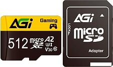 Карта памяти AGI TF138 Supreme microSDXC 512GB AGI512GGSTF138 (с адаптером) Карта памяти AGI TF138 Supreme microSDXC 512GB AGI512GGSTF138 (с адаптером)