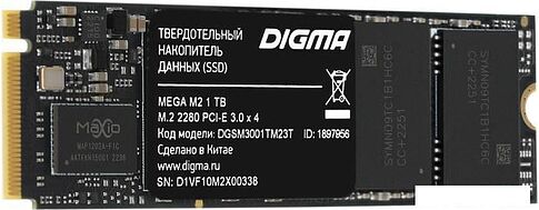 SSD Digma Mega M2 1TB DGSM3001TM23T