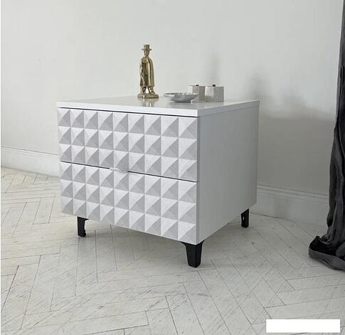 Консольный стол Shtabe Simple 7003 эко (травертин/белый/черный)