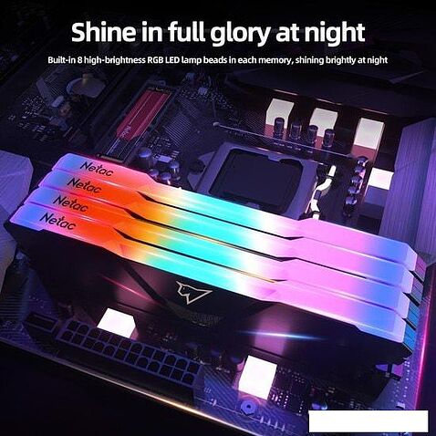 Оперативная память Netac Shadow RGB 2x16ГБ DDR4 3200МГц NTSRD4P32DP-32E