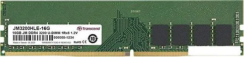 Оперативная память Transcend JetRam 16GB DDR4 PC4-25600 JM3200HLE-16G