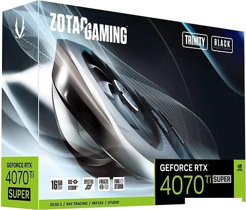 Видеокарта ZOTAC GeForce RTX 4070 Ti Super Trinity Black Edition 16GB GDDR6X ZT-D40730D-10P