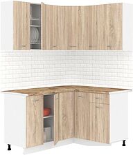 Готовая кухня Кортекс-мебель Корнелия Лира 1.5x1.3 (дуб сонома/мадрид) Готовая кухня Кортекс-мебель Корнелия Лира 1.5x1.3 (дуб сонома/мадрид)