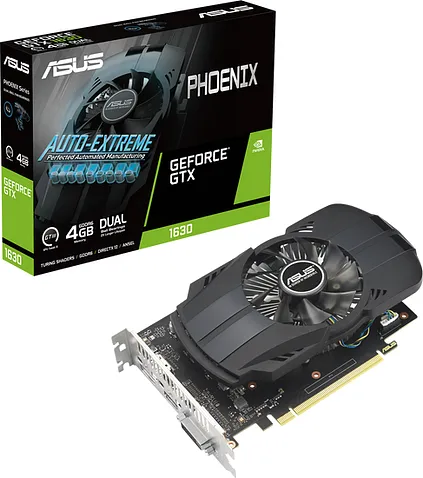 Видеокарта ASUS Phoenix GeForce GTX 1630 4GB GDDR6 EVO PH-GTX1630-4G-EVO