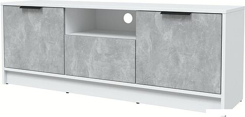 Тумба Интерлиния ТВ Концепт КТ-ТВ3-50 (бетон/белый платинум)