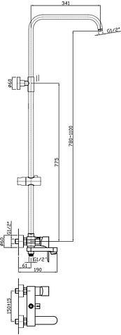 Душевая система  Lauter Aqua 21CK3172C-61