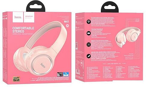 Наушники Hoco W41 (розовый)