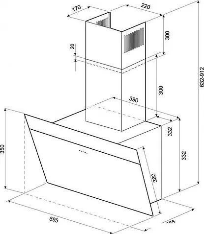 Кухонная вытяжка Krona Kristen A 600 S (белый)