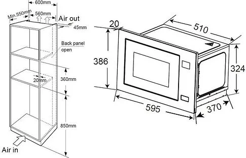 Микроволновая печь ZorG MIA211 M (белый)