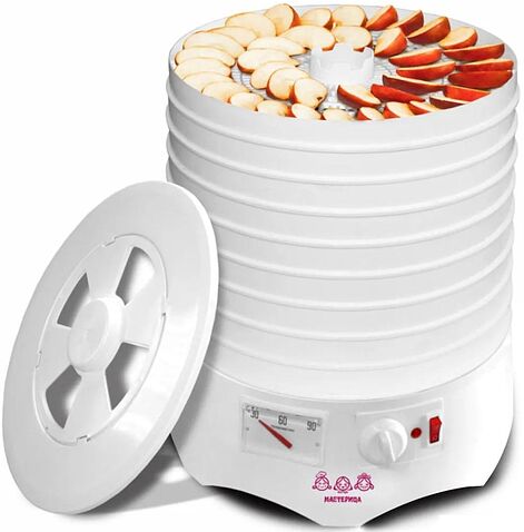 Сушилка для овощей и фруктов Мастерица EFD-0903VM (6 прозрачных поддонов + 3 белых поддона)