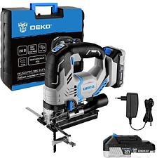 Электролобзик Deko DKJS20 PRO 083-1125 (с 2-мя АКБ, кейс)