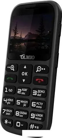 Кнопочный телефон Olmio C37 (черный)