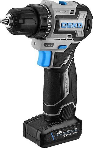 Дрель-шуруповерт Deko Loner 20V PRO 085-1010 (с 2-мя АКБ, кейс)