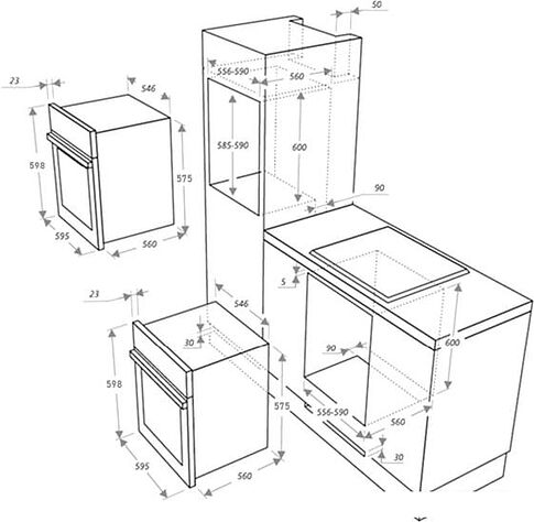 Газовый духовой шкаф MAUNFELD EOGC604RBG.MT