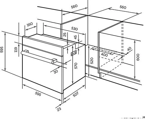 Электрический духовой шкаф LEX EDM 076 WH