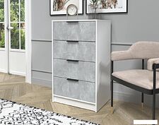 Комод Интерлиния Концепт КТ-К60 (бетон/белый платинум)