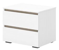 Тумба Кортекс-мебель Бари 60 2ш (белый/белый/дуб сонома)