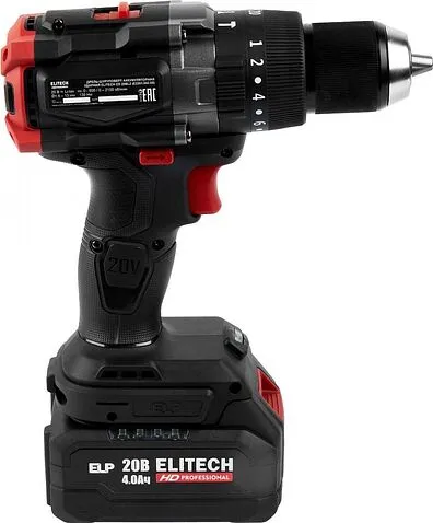 Ударная дрель-шуруповерт ELITECH CD 20BL2 E2201.042.02 (с 2-мя АКБ, кейс)