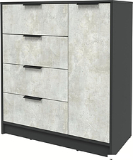 Тумба Интерлиния Концепт КТ-Т90 (бетон лайт/антрацит)