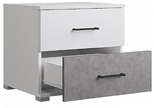Тумба Горизонт Nova (белый-бетон)