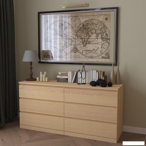 Комод Mio Tesoro Varma Prime 6D (дуб беленый)