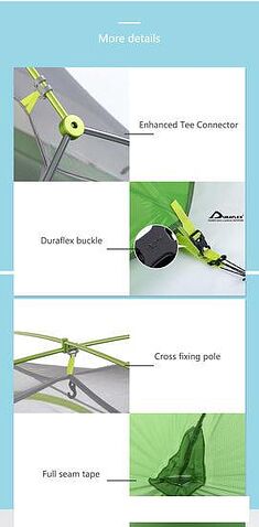 Треккинговая палатка Naturehike Star-river 2 NH17T012-T (20D, зеленый)