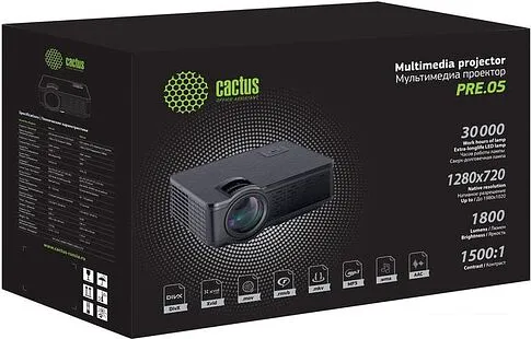 Проектор CACTUS CS-PRE.05B.WXGA-W