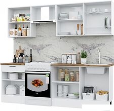 Готовая кухня Горизонт Paola 240 (белый) Готовая кухня Горизонт Paola 240 (белый)