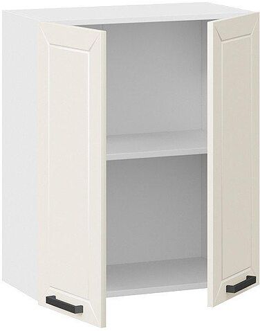 Шкаф навесной Трия Лорас 1В6 (белый/холст брюле)