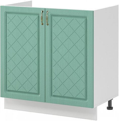 Шкаф напольный Mio Tesoro Модена ШНМ 800 (белый/дуб бирюзовый)