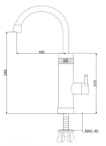 Проточный электрический водонагреватель-кран РМС ЭЛ05