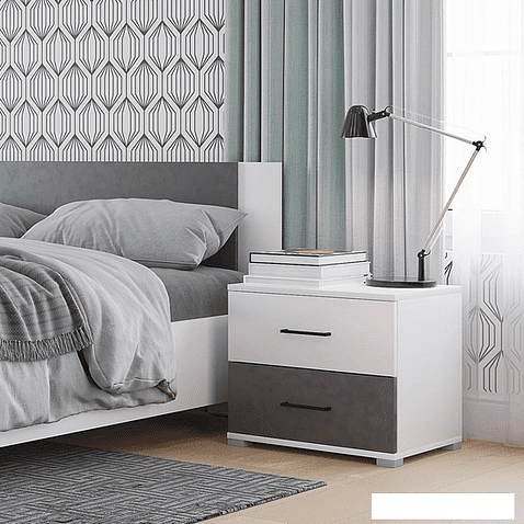 Тумба Горизонт Nova (белый-бетон)