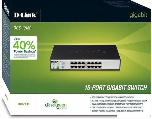 Коммутатор D-Link DGS-1016D