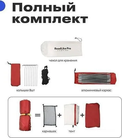 Треккинговая палатка RoadLike Pro Double Light (белый)