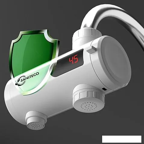 Проточный электрический водонагреватель на кран Saniteco WM-004 (белый)