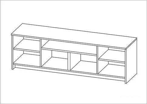 Тумба Mio Tesoro Сириус 2 двери и 2 ящика 156x47 2.02.03.330.1 (белый)