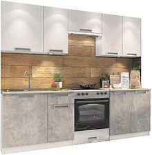 Готовая кухня Stolline Денвер СТЛ.385.00 (белый/бетон)