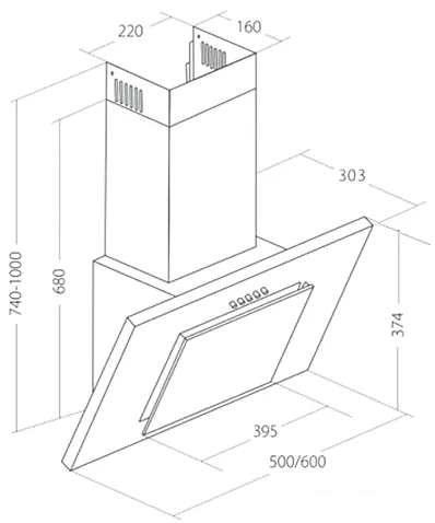 Кухонная вытяжка Akpo Orient eco 60 WK-4 (белый)