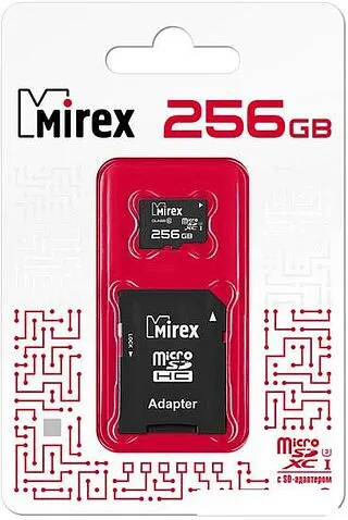 Карта памяти Mirex microSDXC 13613-AD3UH256 256GB (с адаптером)