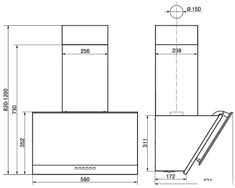 Кухонная вытяжка Elikor Рубин Ceramics S4 60Н-700-Э4Д 962840 (нержавеющая сталь/цемент)