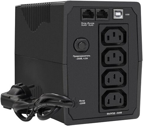 Источник бесперебойного питания ExeGate Power Back BNB-1000.LED.AVR.4C13.RJ.USB