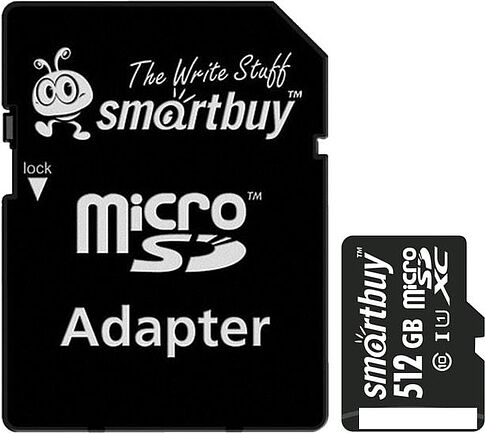 Карта памяти Smart Buy microSDXC SB512GBSDCL10-01 512GB (с адаптером)