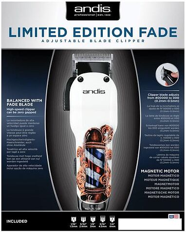 Машинка для стрижки волос Andis Fade Limited Edition Barber Pole Adjustable Blade Clipper US-1