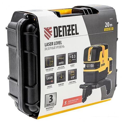 Лазерный нивелир Denzel LX 05 Red 35071