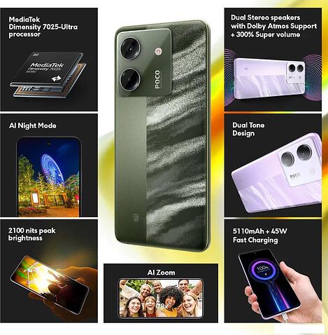 Телефон POCO M7 Pro 5G 8GB/256GB международная версия (зеленый)