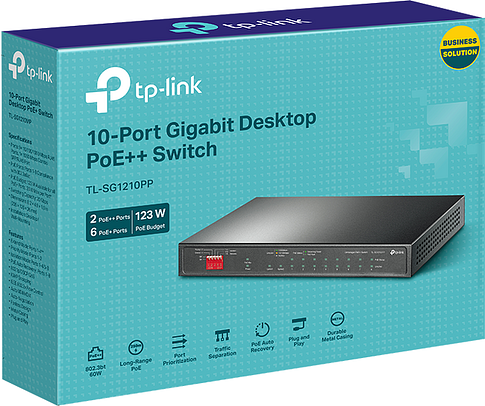Неуправляемый коммутатор TP-Link TL-SG1210PP