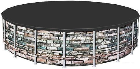 Каркасный бассейн Bestway Power Steel Камень 56883 (610x132)