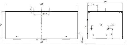 Кухонная вытяжка Elikor Cube 60П-650 229363 (черный)